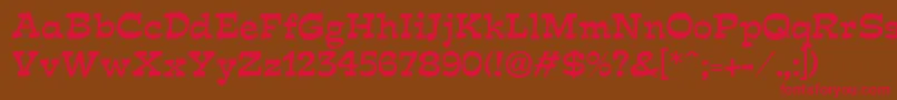 EstraldbNormal Font – Red Fonts on Brown Background