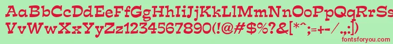 EstraldbNormal Font – Red Fonts on Green Background