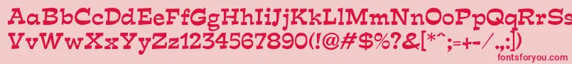 EstraldbNormal Font – Red Fonts on Pink Background