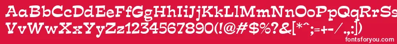 フォントEstraldbNormal – 赤い背景に白い文字