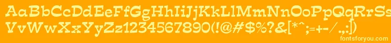 フォントEstraldbNormal – オレンジの背景に黄色の文字