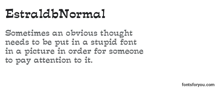 Review of the EstraldbNormal Font