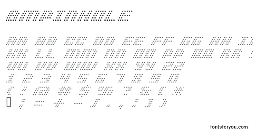 Fuente Bmpinhole - alfabeto, números, caracteres especiales