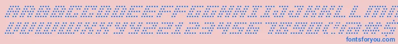 Bmpinhole Font – Blue Fonts on Pink Background