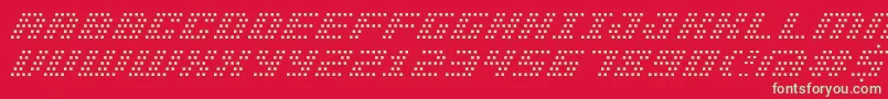 Bmpinhole Font – Green Fonts on Red Background
