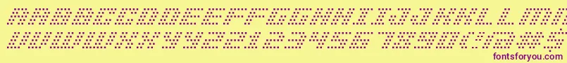 Bmpinhole Font – Purple Fonts on Yellow Background