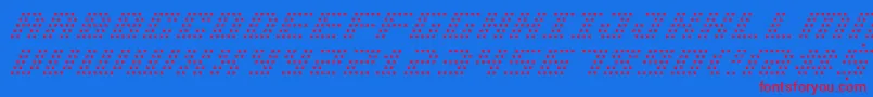 Bmpinhole Font – Red Fonts on Blue Background