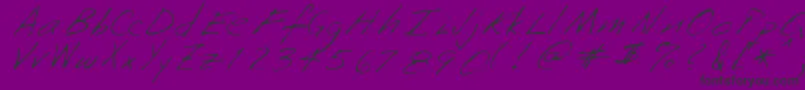 NeenahRegular Font – Black Fonts on Purple Background