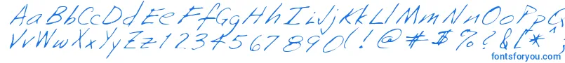 NeenahRegular-Schriftart – Blaue Schriften auf weißem Hintergrund