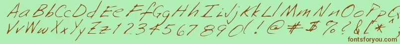 NeenahRegular Font – Brown Fonts on Green Background