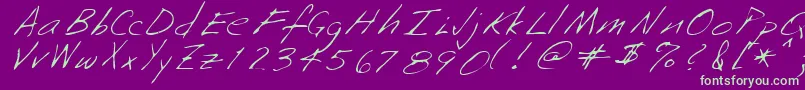 NeenahRegular Font – Green Fonts on Purple Background