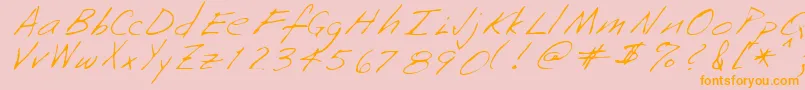 NeenahRegular Font – Orange Fonts on Pink Background