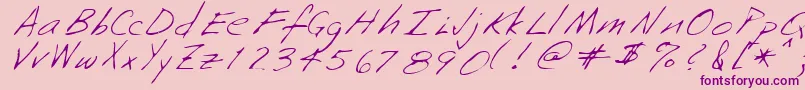 NeenahRegular Font – Purple Fonts on Pink Background