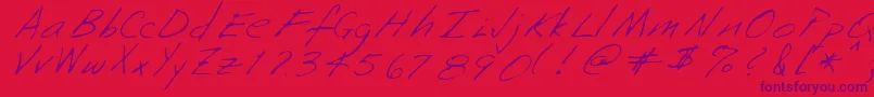 NeenahRegular Font – Purple Fonts on Red Background