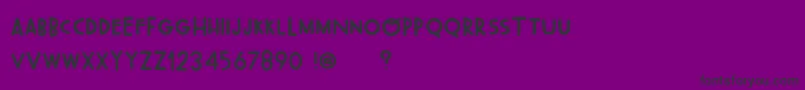 OhWonderfulRegularDemo Font – Black Fonts on Purple Background