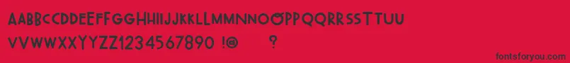 Police OhWonderfulRegularDemo – polices noires sur fond rouge