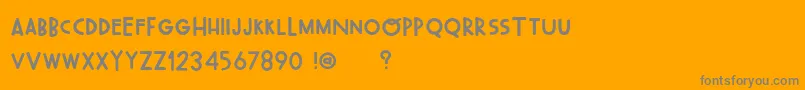 OhWonderfulRegularDemo Font – Gray Fonts on Orange Background