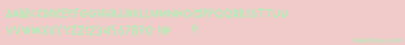 OhWonderfulRegularDemo Font – Green Fonts on Pink Background