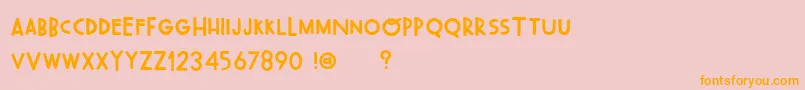 OhWonderfulRegularDemo Font – Orange Fonts on Pink Background