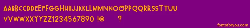 OhWonderfulRegularDemo Font – Orange Fonts on Purple Background