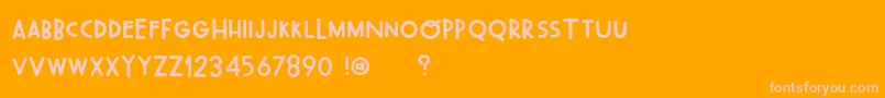 fuente OhWonderfulRegularDemo – Fuentes Rosadas Sobre Fondo Naranja