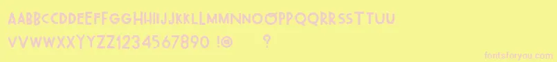 OhWonderfulRegularDemo Font – Pink Fonts on Yellow Background
