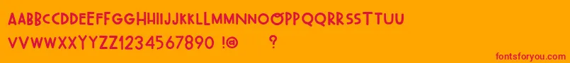 OhWonderfulRegularDemo Font – Red Fonts on Orange Background