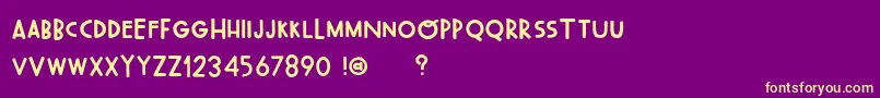 OhWonderfulRegularDemo Font – Yellow Fonts on Purple Background