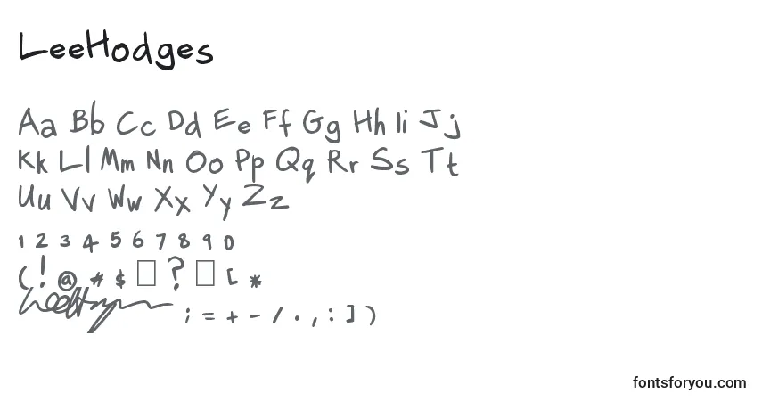 Schriftart LeeHodges – Alphabet, Zahlen, spezielle Symbole