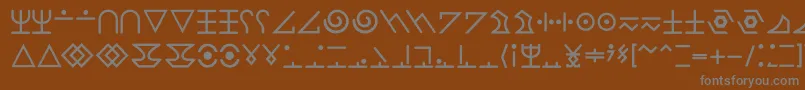 Thecalling Font – Gray Fonts on Brown Background