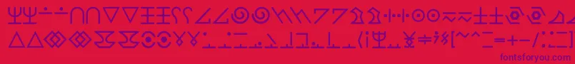 Thecalling Font – Purple Fonts on Red Background