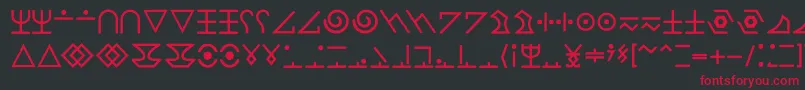 Thecalling Font – Red Fonts on Black Background