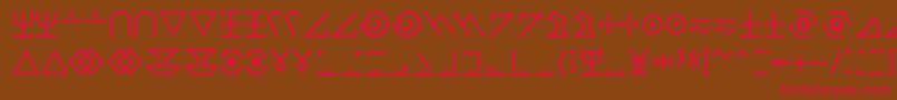 Thecalling Font – Red Fonts on Brown Background