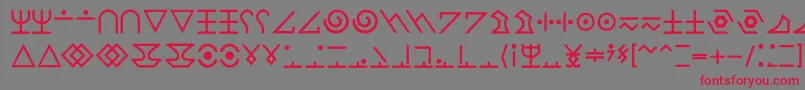 Thecalling Font – Red Fonts on Gray Background