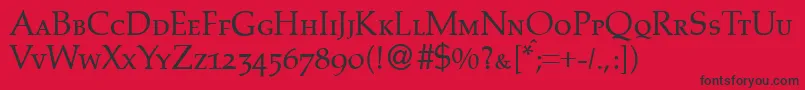 PalinocapsdbNormal Font – Black Fonts on Red Background