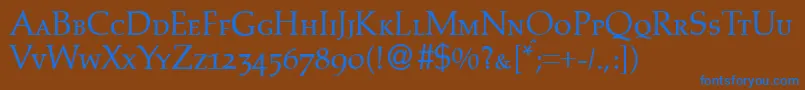 PalinocapsdbNormal Font – Blue Fonts on Brown Background
