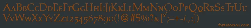 PalinocapsdbNormal Font – Brown Fonts on Black Background