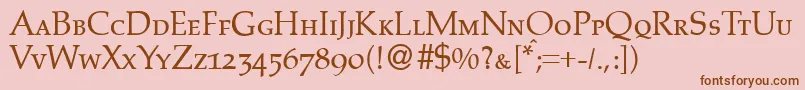 PalinocapsdbNormal Font – Brown Fonts on Pink Background