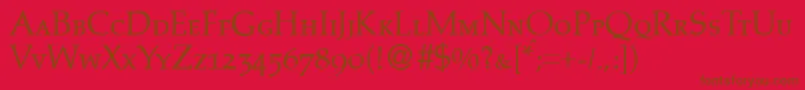PalinocapsdbNormal Font – Brown Fonts on Red Background