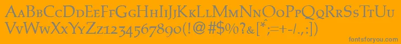 PalinocapsdbNormal Font – Gray Fonts on Orange Background