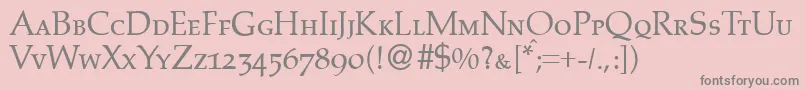 PalinocapsdbNormal Font – Gray Fonts on Pink Background