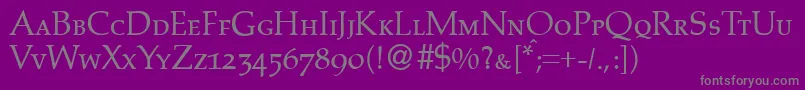 PalinocapsdbNormal Font – Gray Fonts on Purple Background