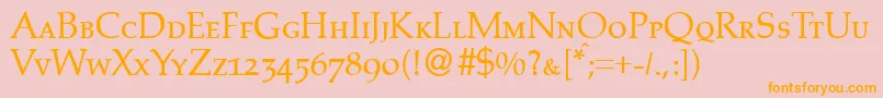 PalinocapsdbNormal Font – Orange Fonts on Pink Background