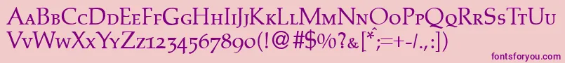 PalinocapsdbNormal Font – Purple Fonts on Pink Background