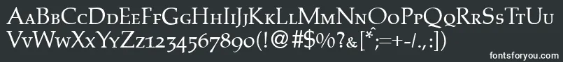 PalinocapsdbNormal Font – White Fonts on Black Background