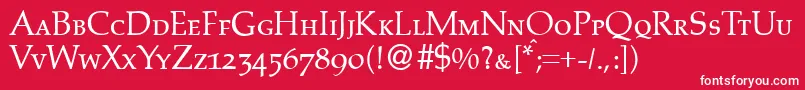 PalinocapsdbNormal Font – White Fonts on Red Background