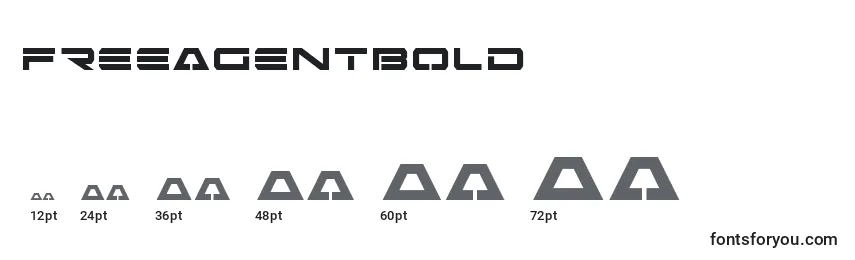 Tamanhos de fonte Freeagentbold