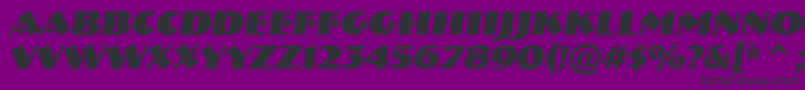 ABremenBolditalic Font – Black Fonts on Purple Background