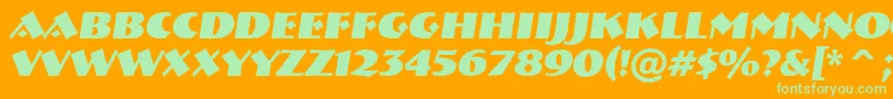 ABremenBolditalic Font – Green Fonts on Orange Background