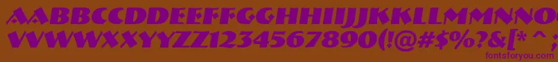 ABremenBolditalic Font – Purple Fonts on Brown Background